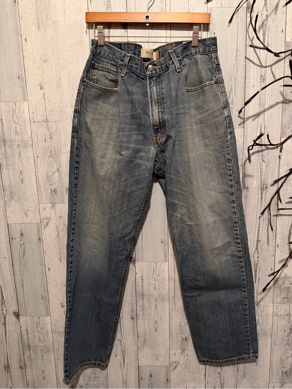 Levi's 550 Men's Washed Blue Relaxed Jeans 36x32 Red tag